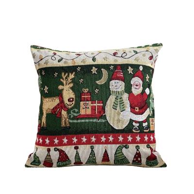 China Anti-Static Christmas Cushion Cover Christmas Decorations Farmhouse Winter Holiday Pillow Case For Home Decor for sale