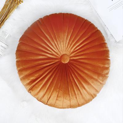 China Anti-Static Nordic Solid Color INS Velvet Pumpkin Cushion Velvet Pillow Bay Cushion Around Tatami Dining Chair Bay Window Cushion for sale