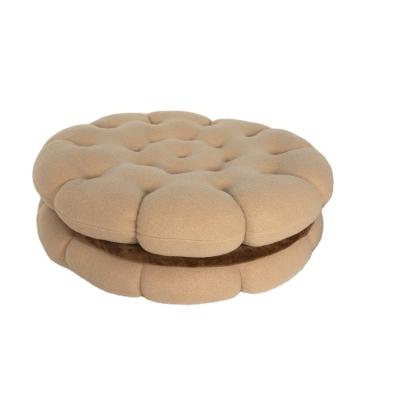 China Amazon Anti-Static Realistic Biscuit Shaped Soft Plush Skin Friendly Cushion Cute Decorative Comfort Pillow Suitable For Office Home Decor for sale