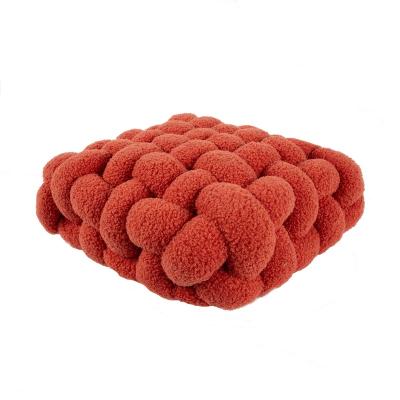 China Anti-Static Lambskin Square Braided Chair Cushion Sofa Back Plush Cushion Decorative Bay Window Cushion for sale