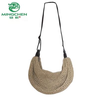 China Lady Eco-Friendly Eco-Friendly Fashion Handmade Messenger Casual Straw Bags for sale