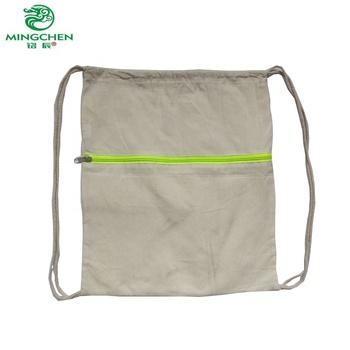 China High Quality Recyclable Cotton Fashion Eco-Friendly Shopping Beige Drawstring Bag Portable Hot Selling Best Prices for sale