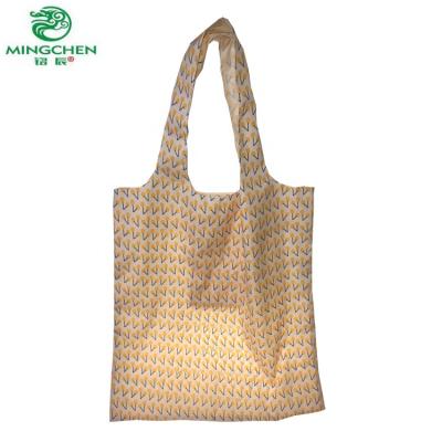 China Recyclable Portable Shopping Bag High Capacity Polyester Foldable Grocery Bag Eco - Friendly Bag for sale