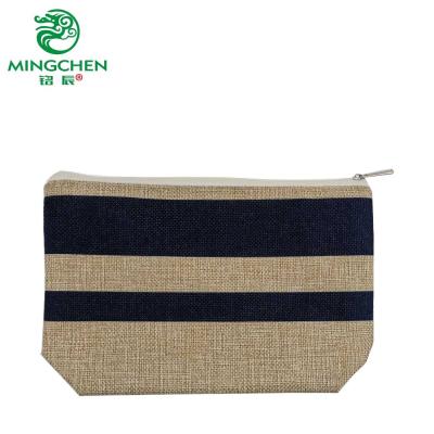 China New design fashion beauty bag reusable jute polyester for sale