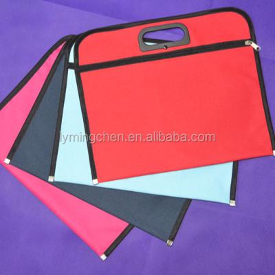 China High Quality A4 Oxford Folder Bag Double File Bag Zipper Pouch Eco-friendly Storage for sale