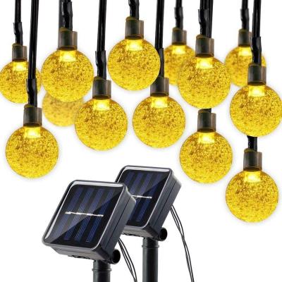 China Festival Decoration 30 LED Christmas Bulb Solar Led String Lights Waterproof Decorative Outdoor Light String for sale