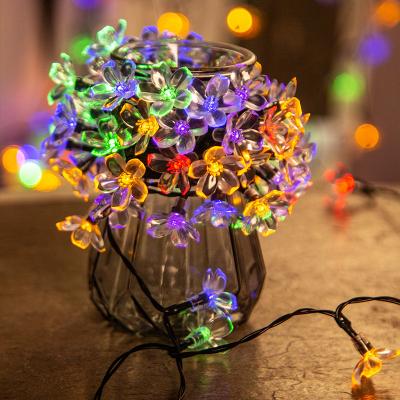 China Cherry Blossom Light String Outdoor Solar Water Lights Waterproof 8 Mode Solar Patio Light Outdoor Party Wedding Christmas Holiday for sale