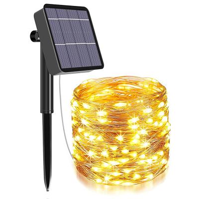 China Solar Powered AC LED Curtain Light Holiday&Party Decoration Micro Led Fairy Lights Copper Wire 10m 100 Tree Wall String Light for sale