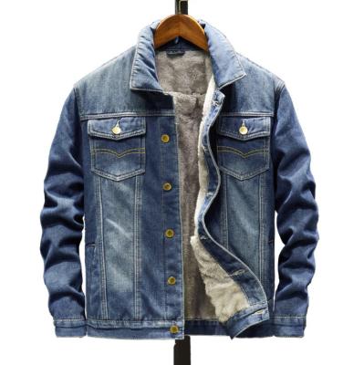 China Wholesale Winter Outdoor Casual Men's Jean Jacket Thick Warm Long QUICK DRY Fur Inside Plus Size Men's Anorak Jackets for sale