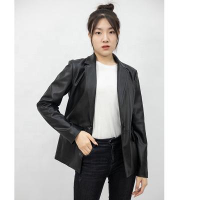 China Wholesale Waterproof Leather Custom Women's Casual Wear Fashion Jacket Suit Women PU Jacket for sale