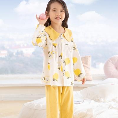 China Breathable Soft Kids Home Wear Children Sleep Girls Sleepwear Long Sleeves Comfortable Sleepwear Spandex Girls Sleepwear for sale