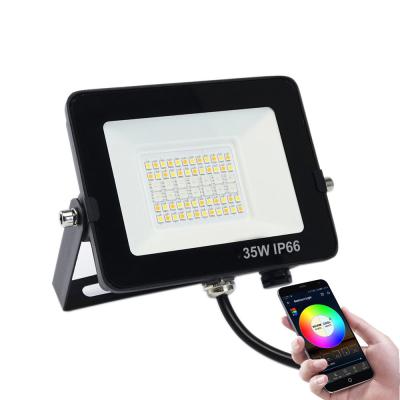 China APP im Freien steuerte Reflektor-Flut-Lichter IP66 SMD5050 SMD2835 zu verkaufen