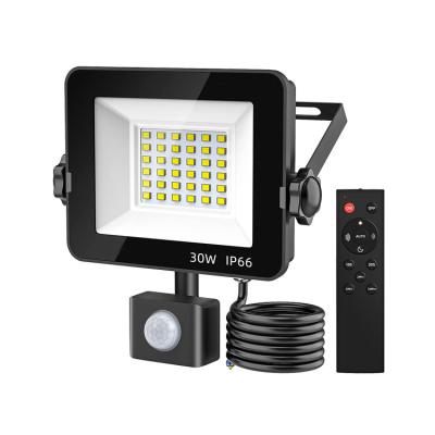 China Super Bright PIR LED Motion Sensor Flood Light Black Housing CE ROHS UKCA Certificate for sale