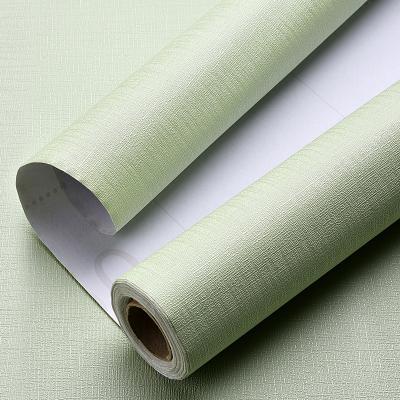 China WALL STICKER factory supply color green waterproof pure wallpaper for home decoration wallpaper design for sale