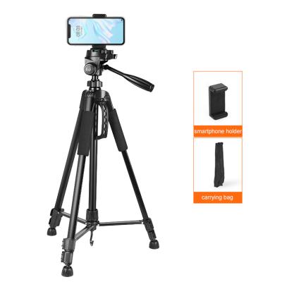 China Pan Head Light Weight Flexible Tripod 1.5M Camera Studio Stand Travel Portable Flexible Video Tripod With Phone Holder for sale