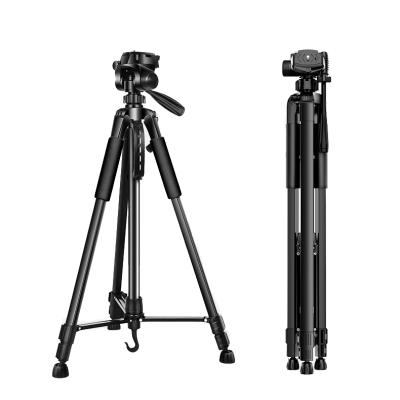 China Ring Light Stand Portable Aluminum Flexible Tripod Camera Tripods Photography Dslr Tripod 1.4M Phone Tripod Stand for sale