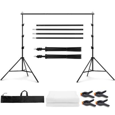 China 3*3M Black Backdrop Photography Muslin Background Support Frame Background Support Kit and 2.6*3M Backdrop Stand Photographic Equipment Background Support for sale