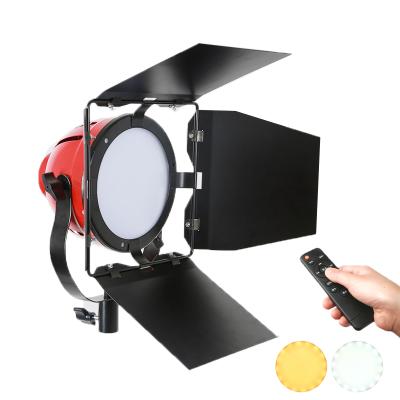 China Dimmable Head Light 3200-5500K Continuous Bright Red Remote Control Led Light Photography Photo Studio Lighting With Barn Door for sale