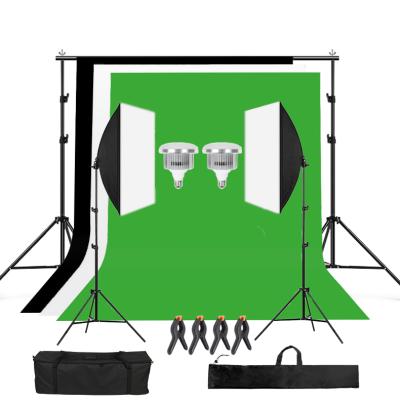 China Folding Photography Softbox Lighting Kit Green Screen Background Frame Backdrops Stand Photo Studio Props for sale