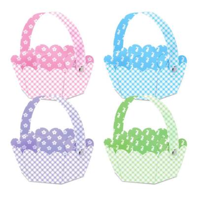 China Party Accessories Easter Color Basket Bunny Egg Chicken Party Gift Hand Held Bag for sale