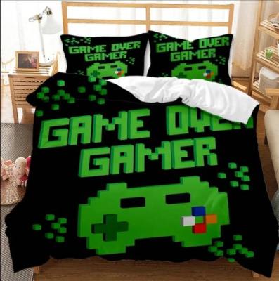 China Wholesale Nondisposable Comforter Set 3D Game Trio Printed Comforter Sets Boy Bedroom Bedding Set for sale