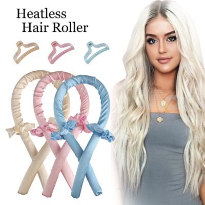 China Headband Hair Curler Fashion Easy Silk Heatless No Heat Hair Curls Roll Soft Silky Curls Satin Hair Roller Heatless Hair Silk Heatless for sale