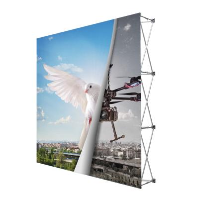 China Portable Indoor Banner Aluminum 4x3 10ft Trade Show Pop Up Stand For Backdrop Display for sale