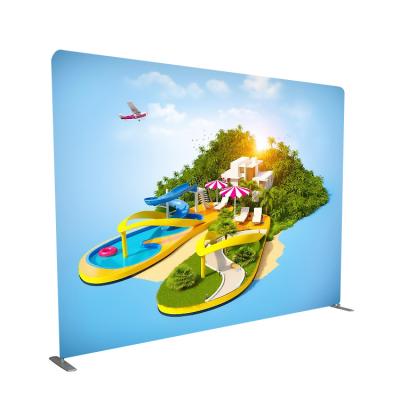 China 8ft 10ft Lightweight Stretch Fabric Backdrop Display Stand Trade Show Custom Media Wall for sale