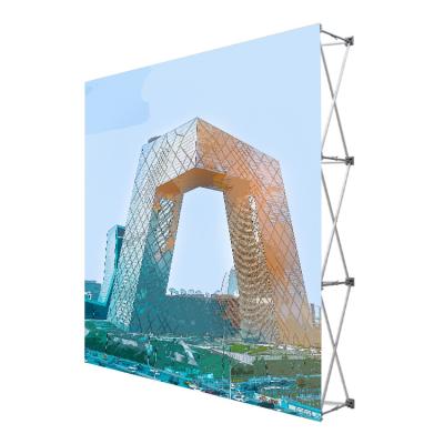 China Portable Exhibition Backdrop 3x3 3x4 Fabric Pop Up Display Wall for sale