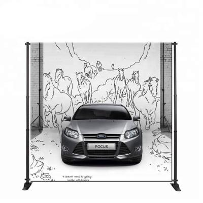 China Portable Aluminum Adjustable Wall Stand Large Telescopic Tube Cloth Backdrop Banner Display for sale