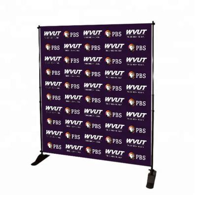 China Portable Adjustable Aluminum Telescopic Banner Stand For Trade Show Exhibit for sale