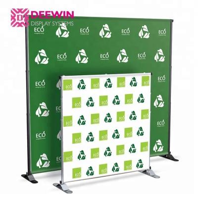 China Adjustable Large scale aluminum fabric tension tube display banner adjustable pole stand for background for sale