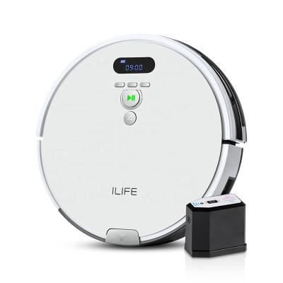 China ILIFE Outdoor V8 Plus Zigzag Path Broom Smart Wet Navigating Trash Can Water Tank Robot Vacuum Cleaner Big I-Drop Mop for sale