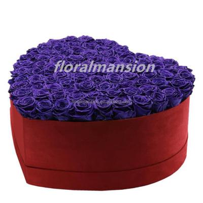 China Wholesale Luxury Natural Touch Eternal Romantic Everlasting Multi Color Preserved Roses In Flowerbx Gift Box for sale