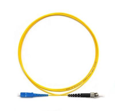 China FTTH Single Mode ST-SC 3.0mm Jumpers Cables Optical Fiber Optic Patch Cord for sale