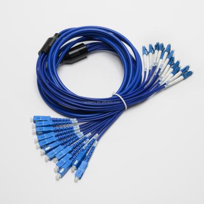 China FTTH LC UPC-SC UPC-SM-3.0mm-4 Core Jumper Fiber Optic Patch Cord for sale