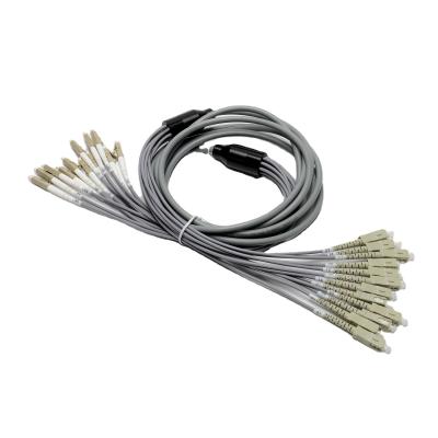 China LC/UPC-SC/UPC OM2-3.0mm12 branch cores armored optical fiber+optic+cables jumpers LC-LC-OM2-3.0-12 patch cord for sale