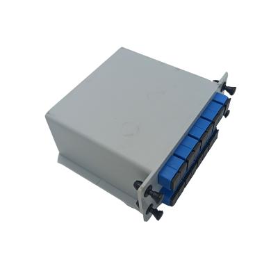 China 1*16 SC UPC PLC Fiber Optic Equipment FTTH FTTB FTTX PLC Splitter Fttx Cassette Type Fiber Optic Splitter for sale