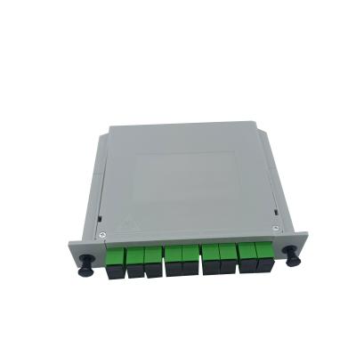 China FTTH FTTB FTTX PLC Equipment 1*8 Scapc Fiber Optic Splitter PLC Network Good Quality Fiber Optic Splitter Scapc Cassette Type Splitter for sale