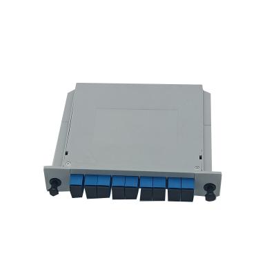 China High Quality New Cassette 1*8 Scapc PLC Splitter Ftth Fttx Telecommunication Catv Factory Price FTTH FTTB FTTX Network Optical Fiber Splitter for sale