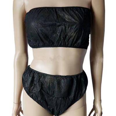 China Anti-Bacterial China Manufacturer Customized Disposable black PP spa Underwear For Women Massage for sale