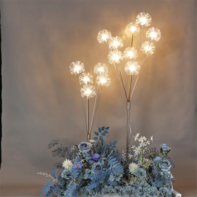 China Wedding 9 Heads Embroidery Ball Pathfinder Wedding Center Decoration Props Landing Road Lamp T Stage Supplies for sale