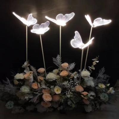 China Romantic Wedding Decoration Butterfly road lead light model C wedding decoration wedding decorations light led light stand for wedding decoration for sale