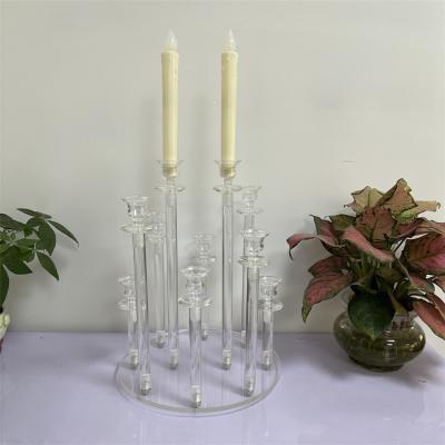 China LUXURY Wedding Decoration 10 Head Acrylic Candle Holder Romantic Ornaments for sale