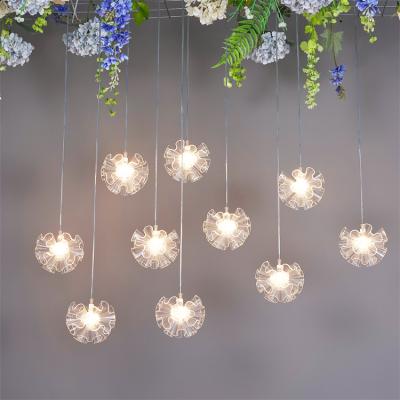 China Romantic Wedding Decoration Acrylic Hydrangea Chandelier other wedding decorations cherry blossom tree for wedding decoration TKA wedding light decoration for sale