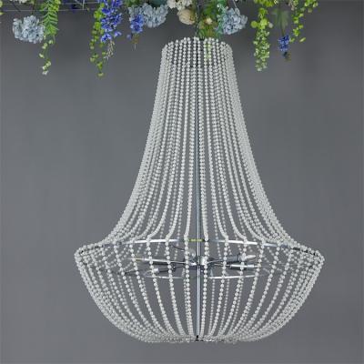 China Wedding Crystal Beaded Chandelier-Model D Luxury Decoration Hotel Wedding Crystal Chandelier  Led Pendant Light for sale