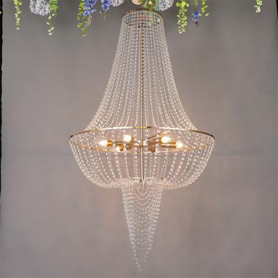 China Wedding Model 927-6/E Beaded Chandelier Luxury Decoration Hotel Wedding Crystal Chandelier  Led Pendant Light for sale