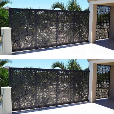 China Aluminum Modern For Home Wrought Iron Latest Main Designs Front Barn Doors Fencing Trellis Gates Others Door for sale