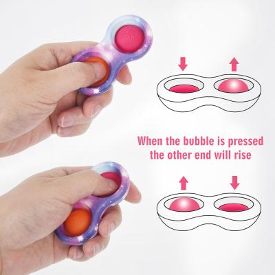 China Mini New Patent 2022 New Automatic Push Bound Bubble It Anti Strain Mini Popper It Simple Dimp Key Chain Wiggle Person Toy Custom Made for sale