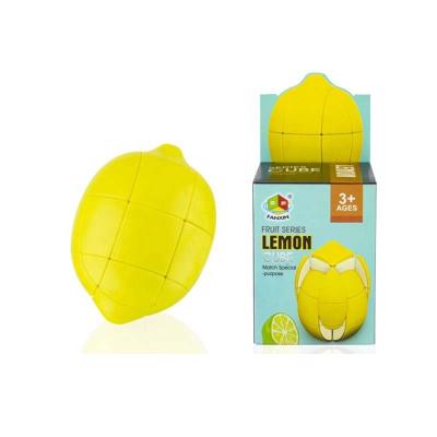 China New Next Anti Effort Design Kids Funny Educational Toy Decompression Fruit Shape Magic Puzzle Cube for sale